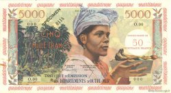 50 Nouveaux Francs sur 5000 Francs Antillaise Spécimen FRENCH ANTILLES  1960 P.03s VZ+
