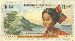 10 Nouveaux Francs FRENCH ANTILLES  1962 P.05a VF