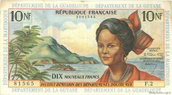 10 Nouveaux Francs FRENCH ANTILLES  1962 P.05a VF+