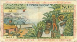 50 Nouveaux Francs FRENCH ANTILLES  1962 P.06a BC+