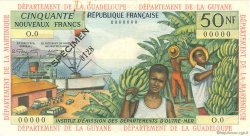 50 Nouveaux Francs Spécimen FRENCH ANTILLES  1962 P.06s fST