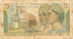 5 Francs FRENCH ANTILLES  1964 P.07b G