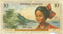 10 Francs FRENCH ANTILLES  1964 P.08b SGE