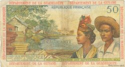 50 Francs FRENCH ANTILLES  1964 P.09a q.MB