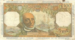 100 Francs FRENCH ANTILLES  1966 P.10a F+
