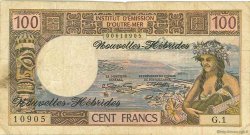 100 Francs NUOVE EBRIDI  1972 P.18b q.MB