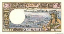 100 Francs NEW HEBRIDES  1972 P.18b XF+