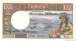 100 Francs NUEVAS HÉBRIDAS  1975 P.18c FDC