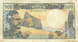 500 Francs TAHITI  1985 P.25d VG