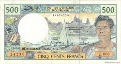 500 Francs FRENCH PACIFIC TERRITORIES  1992 P.01b MBC