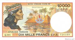 10000 Francs FRENCH PACIFIC TERRITORIES  1995 P.04b SC+
