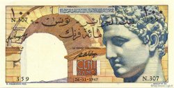 100 Francs TUNESIEN  1947 P.24 fST+