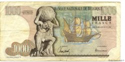 1000 Francs BÉLGICA  1967 P.136a BC+