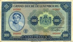 100 Francs LUXEMBURGO  1944 P.47a MBC