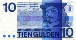10 Gulden NETHERLANDS  1968 P.091b XF