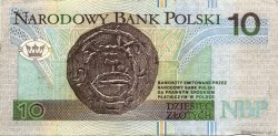10 Zlotych POLAND  1994 P.173a VF+