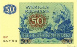50 Kronor SWEDEN  1986 P.53d UNC-