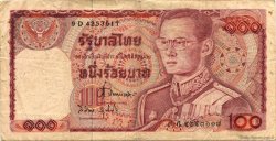 100 Baht THAILANDIA  1978 P.089 q.BB
