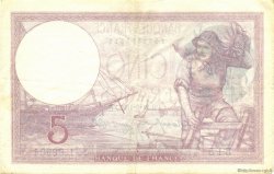 5 Francs FEMME CASQUÉE modifié FRANKREICH  1939 F.04.09 VZ