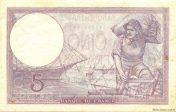 5 Francs FEMME CASQUÉE modifié FRANCIA  1939 F.04.14 EBC