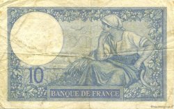 10 Francs MINERVE FRANCE  1927 F.06.12 F+