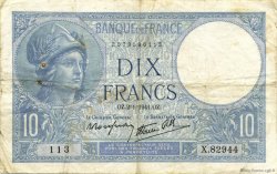 10 Francs MINERVE modifié FRANCIA  1941 F.07.26 MB