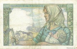 10 Francs MINEUR FRANCE  1942 F.08.05 VF