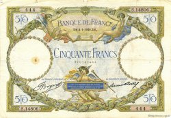 50 Francs LUC OLIVIER MERSON type modifié FRANCIA  1934 F.16.05 MB