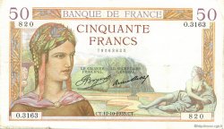 50 Francs CÉRÈS FRANCIA  1935 F.17.18 BB