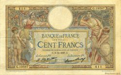 100 Francs LUC OLIVIER MERSON grands cartouches FRANCE  1927 F.24.06 VF
