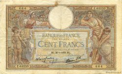 100 Francs LUC OLIVIER MERSON type modifié FRANCIA  1939 F.25.40 BC