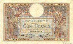 100 Francs LUC OLIVIER MERSON type modifié FRANCIA  1939 F.25.43 MBC