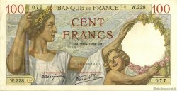 100 Francs SULLY FRANKREICH  1939 F.26.03 fVZ