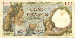 100 Francs SULLY FRANKREICH  1940 F.26.21 SS