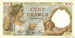 100 Francs SULLY FRANKREICH  1941 F.26.53 SS to VZ