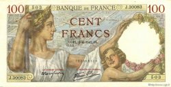 100 Francs SULLY FRANCIA  1942 F.26.69 BB to SPL