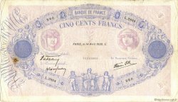 500 Francs BLEU ET ROSE modifié FRANCE  1938 F.31.08 F