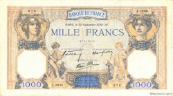 1000 Francs CÉRÈS ET MERCURE type modifié FRANCE  1938 F.38.27 VF