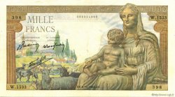 1000 Francs DÉESSE DÉMÉTER FRANKREICH  1942 F.40.08 SS