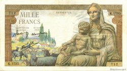 1000 Francs DÉESSE DÉMÉTER FRANCIA  1942 F.40.10 BB