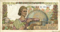 10000 Francs GÉNIE FRANÇAIS FRANCE  1952 F.50.61 VG