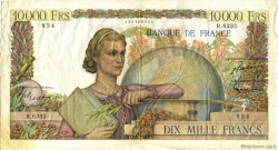 10000 Francs GÉNIE FRANÇAIS FRANKREICH  1954 F.50.69 SS