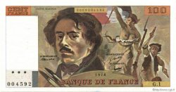 100 Francs DELACROIX FRANCE  1978 F.68.01 SUP