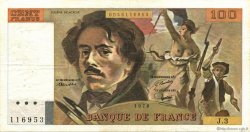 100 Francs DELACROIX FRANCE  1978 F.68.03 VF