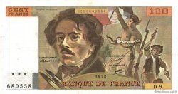 100 Francs DELACROIX modifié FRANCE  1978 F.69.01g TTB à SUP