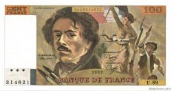 100 Francs DELACROIX modifié FRANCIA  1982 F.69.06 q.FDC