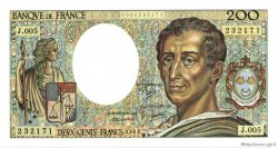 200 Francs MONTESQUIEU FRANCIA  1981 F.70.01 AU