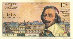 10 Nouveaux Francs RICHELIEU FRANCE  1960 F.57.08 XF+