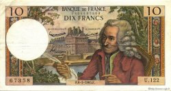 10 Francs VOLTAIRE FRANCE  1965 F.62.12 VF