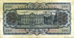 1000 Shilling AUSTRIA  1966 P.147a q.BB